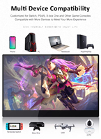 Mini extension multi-écran Lcd type C 14 15.6 pouces pour ordinateur portable avec support, moniteur portable à affichage mobile