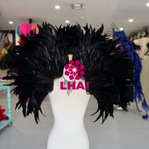 Plumes de queue de coq noires en gros, en vrac, pour costumes de carnaval Samba, fêtes <span class=keywords><strong>et</strong></span> décorations intérieures - Product Image 5
