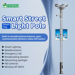 Sistema <span class=keywords><strong>de</strong></span> <span class=keywords><strong>alumbrado</strong></span> público inteligente al aire libre personalizado 6m 8M doble brazo <span class=keywords><strong>de</strong></span> acero galvanizado poste <span class=keywords><strong>de</strong></span> calle inteligente <span class=keywords><strong>precio</strong></span> - Product Image 3