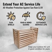 Couverture de climatiseur en aluminium découpé au laser, sur mesure, pour extérieur, protection de la vie privée, anti-poussière, étanche