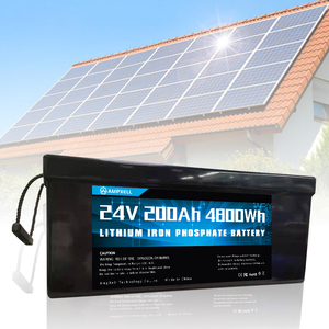 Factory Price Lithium Iron Phosphate <b>Batteries</b> BMS <b>24V</b> 200AH Solar Deep Cycle Storage LFP <b>Battery</b> AMX24-2000FE Lithium Iron Phos - Product Image 4