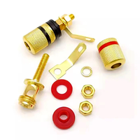 Connecteur de prise de fiche banane pour haut-parleur d'amplificateur plaqué or adapté aux fiches bananes de 4mm