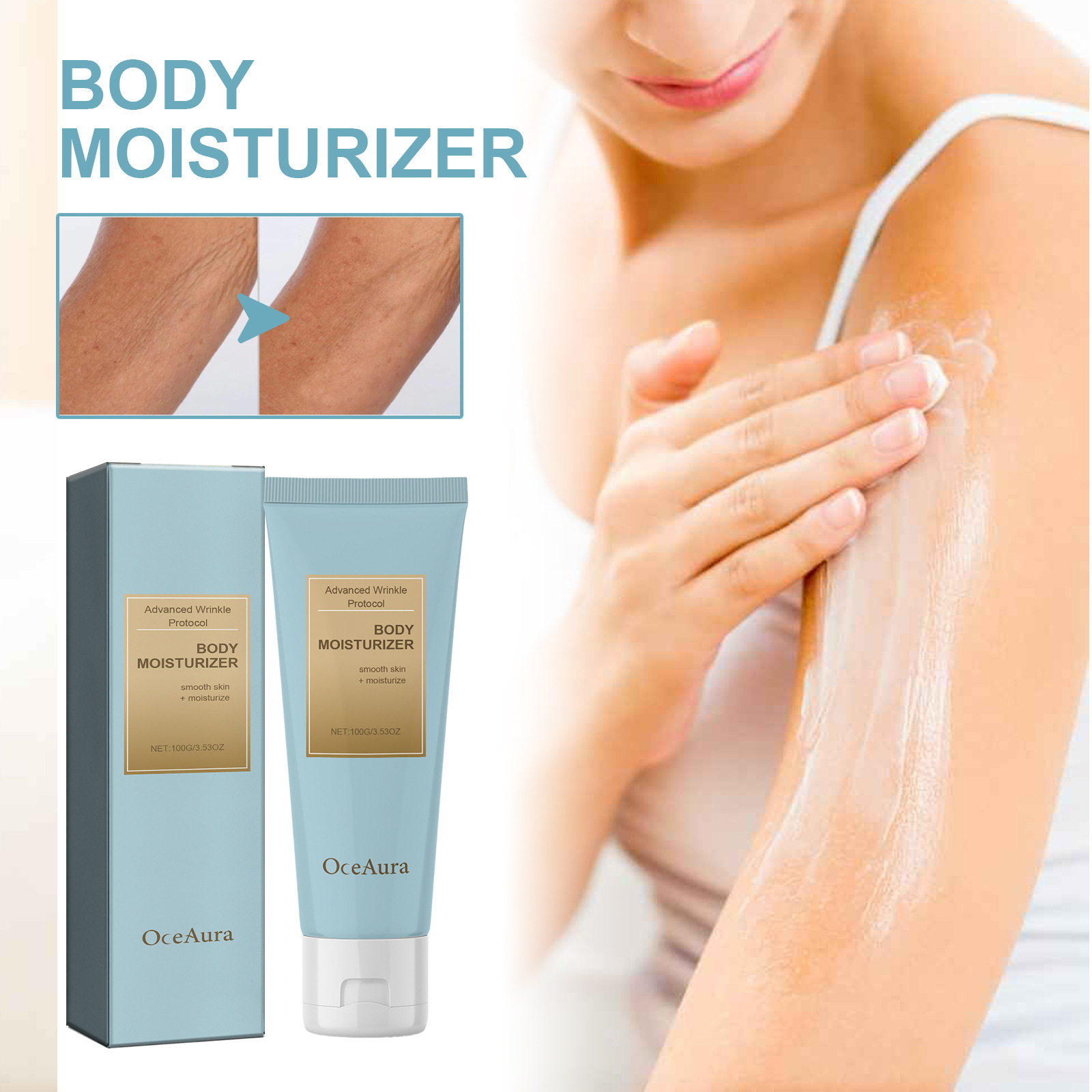 oceaura glutathione body lotion moisturizing provides deep hydration, restores moisture, is , and offers a lasting scent. it ingredients like hyaluronic acid, nicotinamide, glutathione, and arbutin - beauty & health aging moisturizer moisturizes skin OceAura 100ml Shea Butter &