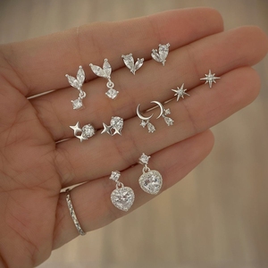 Boucle d'oreille Femme Pendientes aretes plata 925 Círculo de cuero Madera y resina Colorido Pascua Madre de perla Cute Now Pendientes - Product Image 1