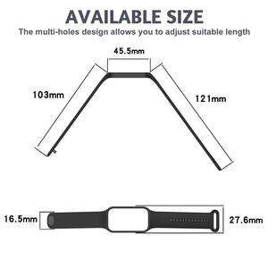 Correas Deportivas de Silicona Resistentes para Xiaomi Band <span class=keywords><strong>9</strong></span> Active con Funda para <span class=keywords><strong>Redmi</strong></span> Band 3, Pulsera Inteligente - Product Image 5