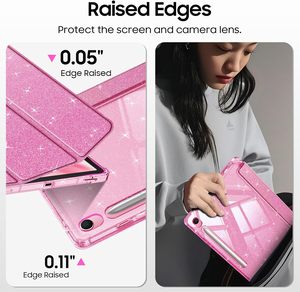 Coque arrière transparente à paillettes avec logo personnalisé étui antichoc pour tablette pour Samsung <span class=keywords><strong>Galaxy</strong></span> <span class=keywords><strong>Tab</strong></span> 11 pouces S10 Lite 2025 S9 Fe S9 11 S10 - Product Image 5