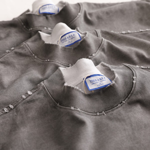 <span class=keywords><strong>Sudadera</strong></span> de Cuello Redondo Personalizable de 425 Gramos, Estilo Vintage para Hombre, de Algodón Grueso, Sólida, Transpirable, para Otoño - Product Image 3