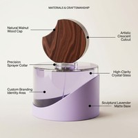 Mini flacon de parfum rechargeable avec bouchon en bois, emballage cadeau, 50 ml, 100 ml, OEM personnalisé