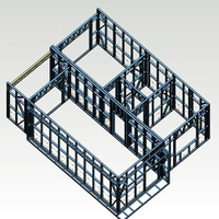 Maison préfabriquée en acier léger, étanche, écologique, de forme personnalisée, pour les besoins de vie en extérieur, maison à ossature LGS