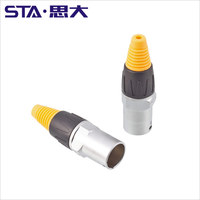 Conector RJ45 Hembra de Montaje en Panel Tipo D, Recto y en Ángulo Recto, Conector Industrial Ethercon RJ45 SE8FDNH-13 SE8FDNV
