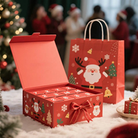 Individuell Bedruckter Weihnachts-Adventskalender mit 24 Schubladen und Bandgriff für Schmuck-, Kosmetik- und Teeverpackungen