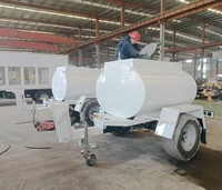 Remolque con Mini Tanque de Agua y Remolque con Tanque de Combustible, Remolque Compacto con Tanque de Agua para Riego y Remolque Seguro con Tanque de Combustible