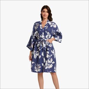 Printed Private Label Custom <b>Kimono</b> <b>Robe</b> Bathrobes Cotton Bamboo Women <b>Robes</b> Loungewear <b>Robes</b> - Product Image 3