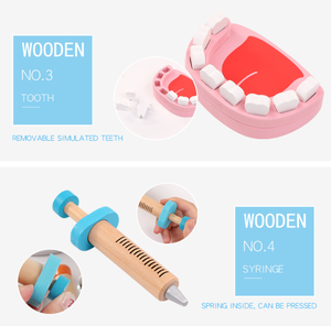 NOUVEAU Jeu <span class=keywords><strong>de</strong></span> médecin <span class=keywords><strong>pour</strong></span> <span class=keywords><strong>enfants</strong></span> Jouet en bois Cosplay Simulation <span class=keywords><strong>Dentiste</strong></span> Accessoires Outils <span class=keywords><strong>Enfants</strong></span> Jouer Jouets Médecins - Product Image 5