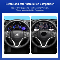 13 " Linux Car Digital Cluster Dashboard untuk Honda Fit 2014-2020 Layar LCD Speedometer Virtual Upgrade Layar Kokpit Virtual