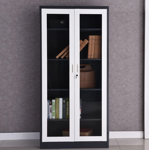 Mobiliario de oficina moderno armario de acero con 2 puertas de cristal archivador con 2 puertas - Product Image 6