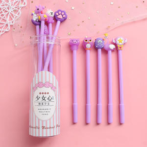 Soododo 10 Stück Kawaii Cute Gel Pen Set Schöne Cartoon Kunststoff Custom Briefpapier Kinder inspiriert Koreas Katze New Fancy Color 0,5mm - Product Image 6