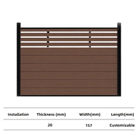 Kit de clôture architecturale en WPC, résistant aux intempéries et aux UV, écran décoratif écologique pour projets résidentiels et cours intérieures