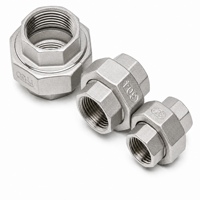 Raccord femelle en acier inoxydable 304, surface lisse, basse pression, DN15 à DN100, 1/2-4 pouces, pour systèmes de plomberie d'alimentation en eau