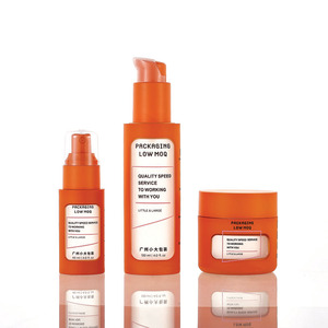 New Double Layer PET Cosmetic Packaging Bottle <strong>Window</strong> Custom Pump Sprayer Sealing Screen Printed Orange Pet Plastic for <strong>Cream</strong> - Product Image 5
