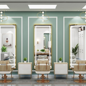 Factory Supply Large Full Length LED <strong>Rectangle</strong> <strong>Wall</strong> Mounted <strong>Mirror</strong> <strong>for</strong> Barber Shop Hair Salon Beauty Salon Furniture - Product Image 2