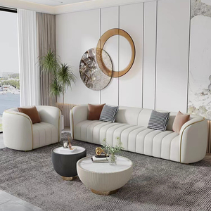 Canapé de mariage moderne rose et blanc incurvé, canapé <span class=keywords><strong>Chesterfield</strong></span> de luxe en acier inoxydable, ensemble de canapés sectionnels 3 places, meubles de salon - Product Image 4