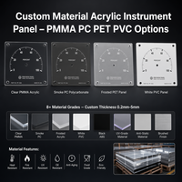 Panel de Instrumentos de Acrílico Óptico Transparente PMMA Grabado por CNC Personalizado, OEM ODM