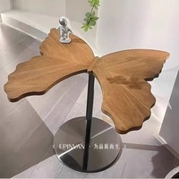 Table basse de salon moderne et simple de style italien de luxe, forme irrégulière de pétale de nénuphar, meuble décoratif multifonctionnel facile