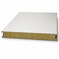 Panneau sandwich en laine de roche DX51D+Z CGCC CGC340, largeur 1150 mm, ignifuge, insonorisant, panneau d'isolation pour cloison d'usine