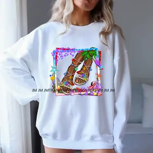 Verano tropical Mama Nana tía hermana Floral mamá hierro en español ocupado haciendo cosas de mamá pegatinas de transferencia DTF para camisetas - Product Image 2