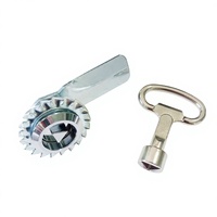 Serrure triangulaire en argent Kangguan pour armoire électrique/poubelle, sans clés