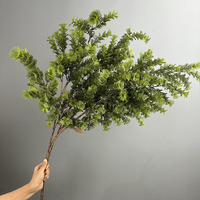 Branche de cyprès doré artificielle de 102 cm, 5 branches, verdure pour la décoration de la maison, du bureau, de l'hôtel, des mariages, des vases, vente en gros