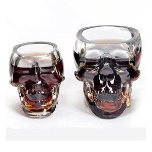 Vaso de <span class=keywords><strong>cristal</strong></span> con forma de <span class=keywords><strong>calavera</strong></span> para bebidas, vaso para cerveza, Whisky, Vodka, café, 25ml ~ 150ml - Product Image 3