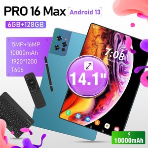 Pro16 Max 14.1 "máy tính bảng <span class=keywords><strong>Android</strong></span> với 6 + 128GB, 10000mAh, Octa-core, điều khiển từ xa - Product Image 4