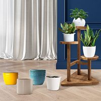 Étagère à plantes en bois pour plantes d'intérieur, support d'affichage de plantes de jardin d'extérieur, support de pot de fleurs pour coin salon balcon