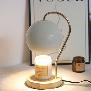 Lampe chauffe-cire en métal à col de cygne, diffuseur de parfum en fer forgé à intensité variable, couleur crème, décor de chambre réglable, avec minuterie, Nouveauté 2026 - Product Image 2