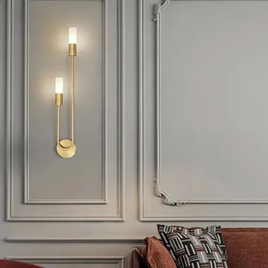 Lámpara <span class=keywords><strong>de</strong></span> pared nórdica <span class=keywords><strong>de</strong></span> lujo para sala <span class=keywords><strong>de</strong></span> estar, moderna, minimalista, LED, negra y dorada, creativa, para TV, fondo <span class=keywords><strong>de</strong></span> pared, pasillo, dormitorio, lámpara <span class=keywords><strong>de</strong></span> noche - Product Image 4