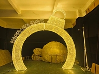Arche de tunnel décorative à LED 3D pour l'extérieur, motif en forme de cœur pour Noël, ornement de Noël