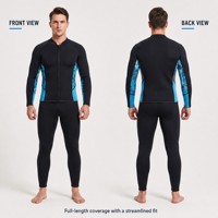 Combinaison de plongée à manches longues en néoprène écologique respirant anti-UV de 3 mm pour hommes