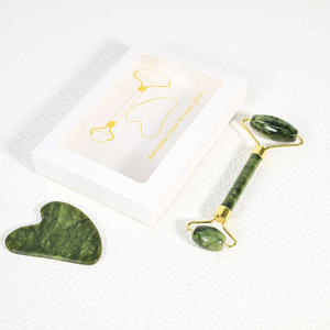 BeautifulGHM crioterapia hielo verde Jade rodillo Gua Sha masajeador facial cristales curativos naturales herramientas para relajación de bienestar - Product Image 1