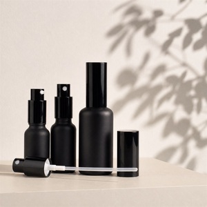 Cosmetic <b>Bottle</b> Set Matte Black Empty Pump Spray Packaging For Perfume Skincare <b>Travel</b> Wholesale Bulk Supplier - Product Image 3