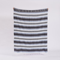 Couverture géométrique mexicaine tissée à la main 100% coton pour la maison lit drapeau Table drapeau canapé couverture plage couverture pique-nique tapis
