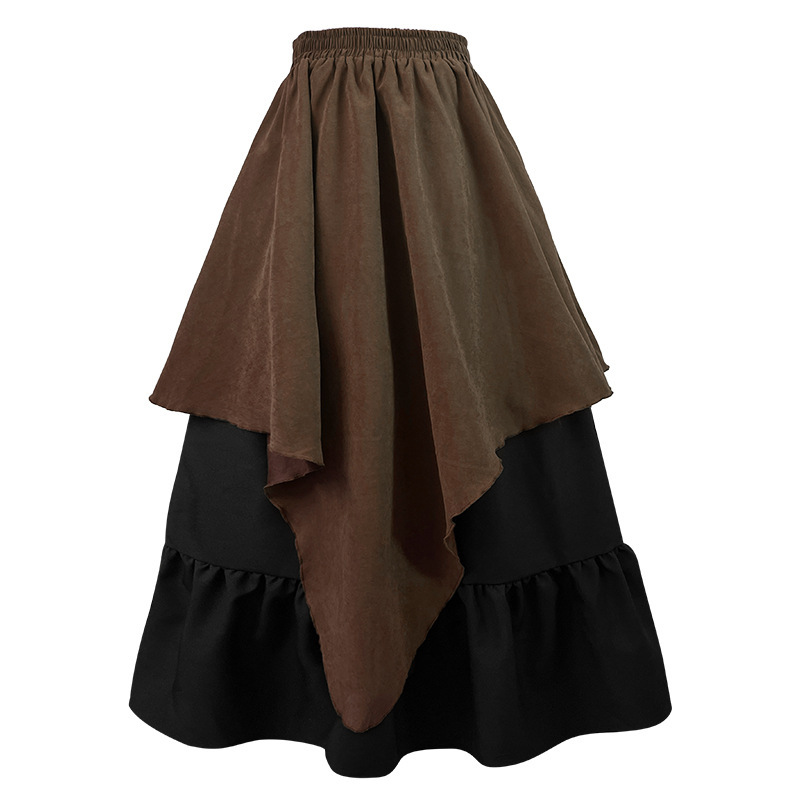 jupe midi marron