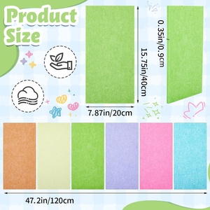 Pannelli <span class=keywords><strong>in</strong></span> <span class=keywords><strong>Feltro</strong></span> PET Rettangolari per Pareti, Antiurto, Autoadesivi, per Camere dei Bambini, Testiere Imbottite per Sale Giochi e Asili Nido - Product Image 2