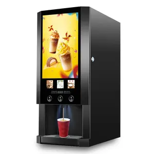 Commercial Smart Automatic Economical Milk Tea Desktop 3 Hot Flavors Instant Coffee Maker Vending Machine