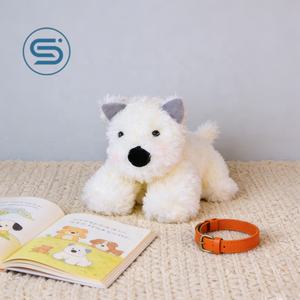 Peluche a forma di cane in fibra di poliestere, dimensioni compatte, struttura leggera, cuciture rinforzate con imbottitura sicura, adatto per bambini. - Product Image 4