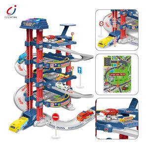 Hengji-juguete <span class=keywords><strong>de</strong></span> pista <span class=keywords><strong>de</strong></span> estacionamiento para niños, juguete <span class=keywords><strong>de</strong></span> pista <span class=keywords><strong>de</strong></span> 4 capas con batería, modelo <span class=keywords><strong>de</strong></span> coche fundido a presión - Product Image 3