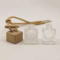 Diffuseur d'huiles essentielles suspendues en verre givré, désodorisant de voiture, 10 pièces, bouteille vide pour pendentif, diffuseur d'huiles essentielles