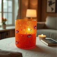 Bougie parfumée en cire de soja dans un bocal en verre à imprimé léopard, personnalisable en gros, longue durée de combustion, pour les bars, la décoration intérieure et les fêtes