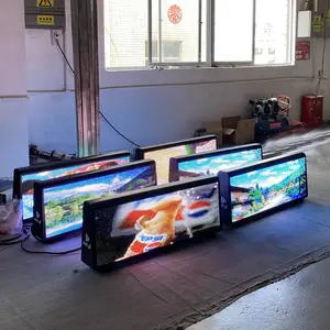 Double Side Full Color digital taxi top led sign on taxi video advertising LED display